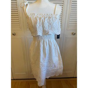 White Eyelet Dress Size Medium